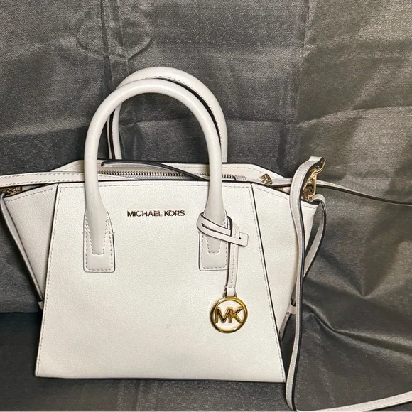 Michael Kors Avril Small Pebbled Leather Crossbody Satchel - Picture 3 of 10